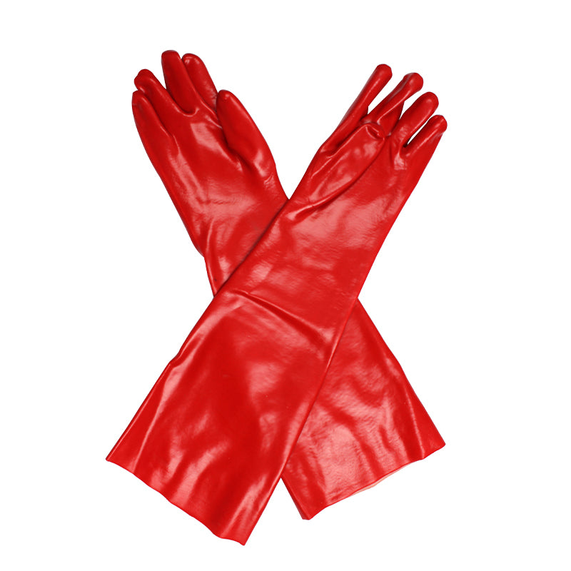 Chemical Resistant PVC Gloves 60cm - Protective Pair by HitMyNeed