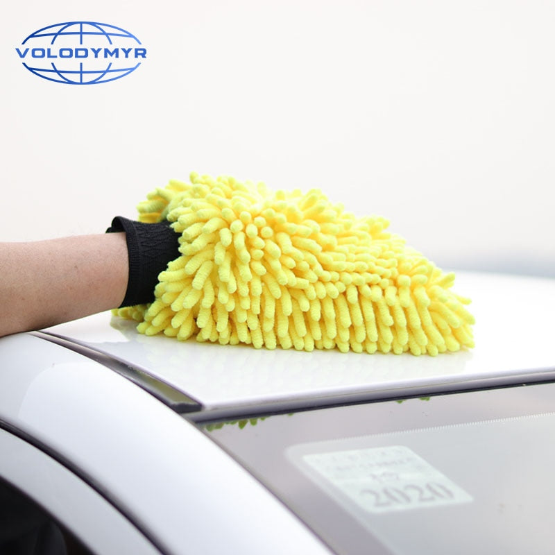 Chenille Microfiber Car Wash Mitt Glove by HitMyNeed