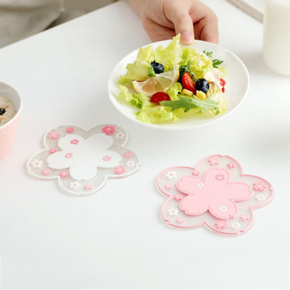 Cherry Blossom Silicone Drink Coasters (Set of 2) by HitMyNeed