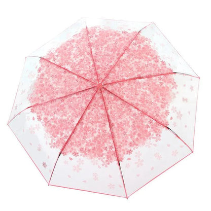 Cherry Blossom Transparent Travel Umbrella 1610 by HitMyNeed