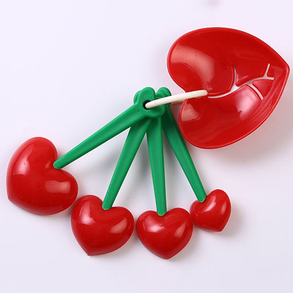 Cherry Heart Measuring Spoons Set with Egg Separator by HitMyNeed