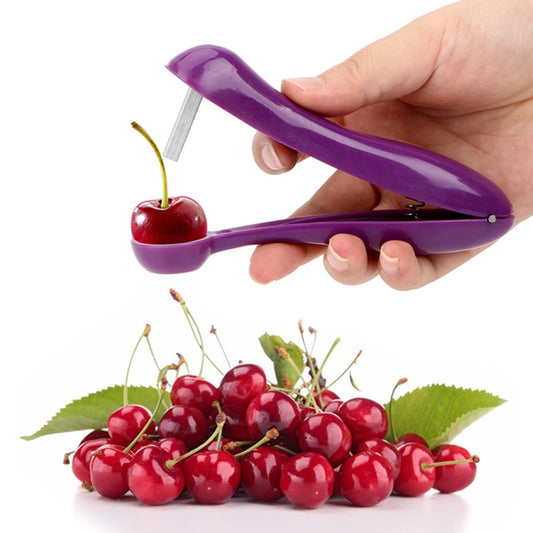 Cherry Pit Remover with Ergonomic One-Hand Design by HitMyNeed