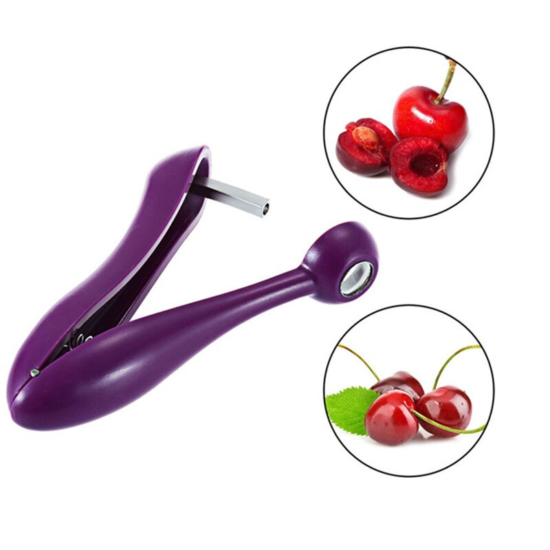 Cherry Pit Remover with Ergonomic One-Hand Design by HitMyNeed
