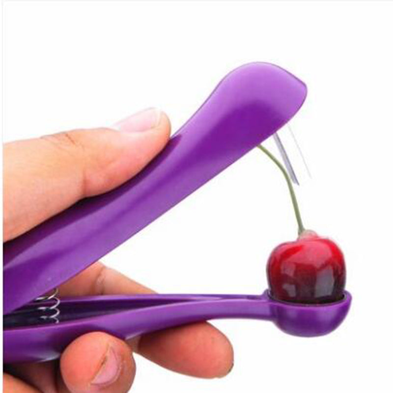 Cherry Pitter Tool and Fruit Corer with Squeeze Handle by HitMyNeed