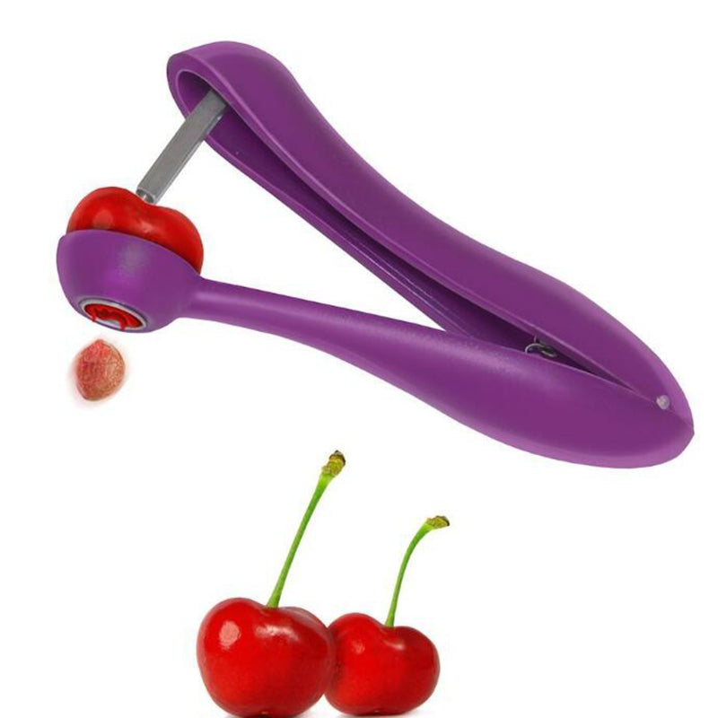Cherry Pitter Tool and Fruit Corer with Squeeze Handle by HitMyNeed