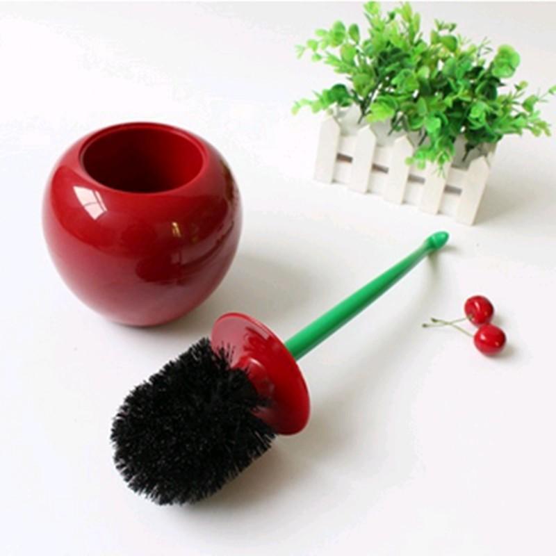 Cherry Shape Toilet Brush with Holder by HitMyNeed