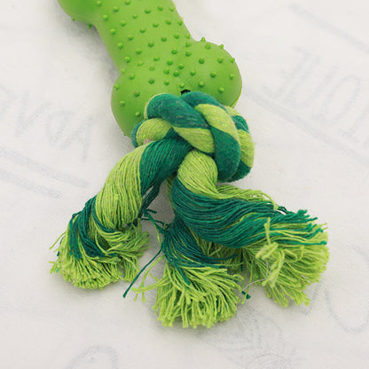 Chewing Cotton Rope Bone Dog Toy by HitMyNeed