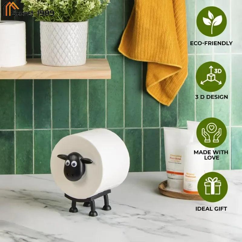 Chic Sheep Toilet Roll Holder & Tissue Organiser by HitMyNeed