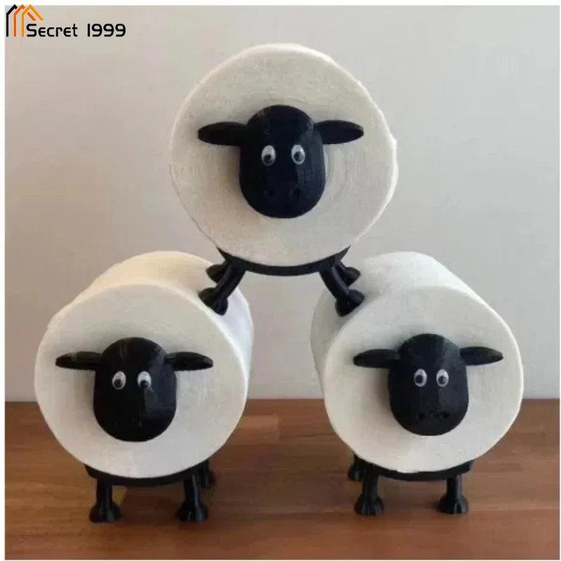 Chic Sheep Toilet Roll Holder & Tissue Organiser by HitMyNeed