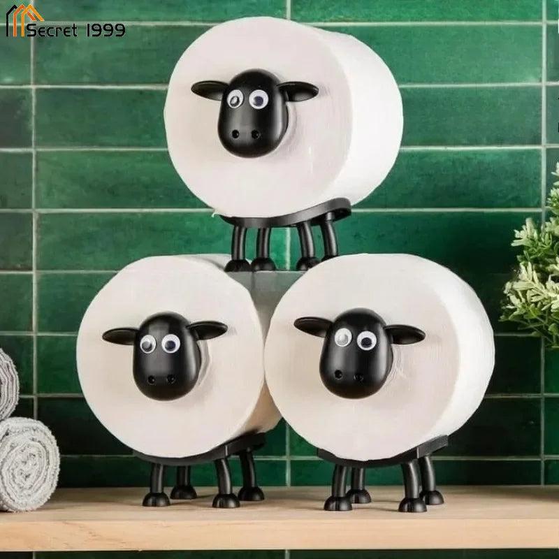Chic Sheep Toilet Roll Holder & Tissue Organiser by HitMyNeed