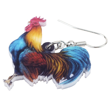 Chicken Dangle Earrings for Women - Farm Animal Design by HitMyNeed