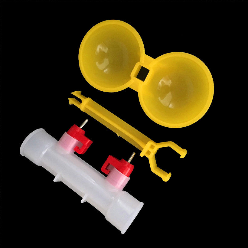 Chicken Drinker Double-Cup Poultry Set (10 Pack) by HitMyNeed