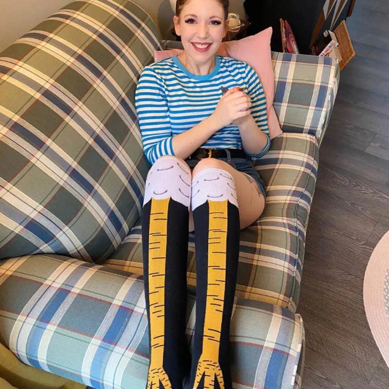 Chicken Legs Knee-High Novelty Socks by HitMyNeed