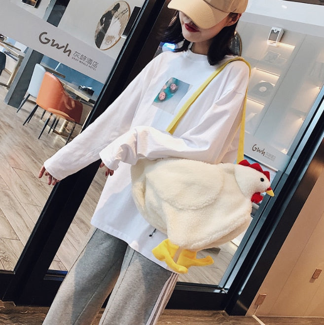 Chicken Plush Sling Bag Crossbody by HitMyNeed