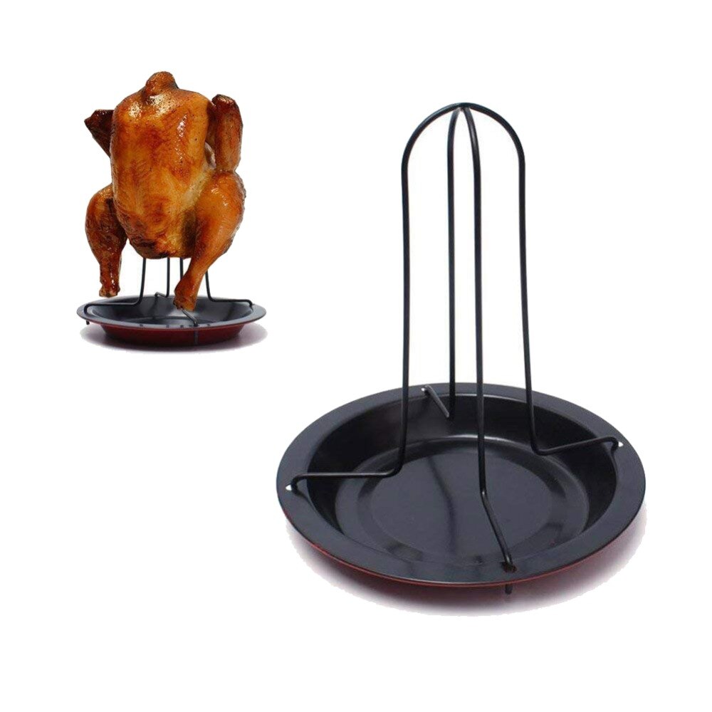 Chicken Roaster Stand Grill Rack with Drip Pan by HitMyNeed