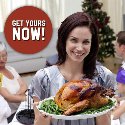 Chicken Roaster Stand Grill Rack with Drip Pan by HitMyNeed
