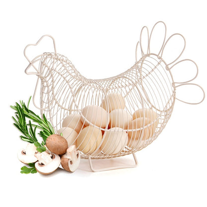 Chicken Wire Egg Basket with Handle, 29cm by HitMyNeed