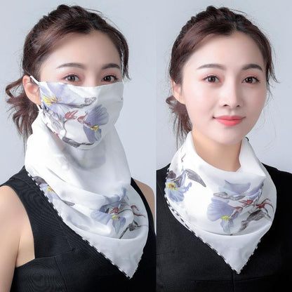 Chiffon Scarf with Built‑In Face Covering by HitMyNeed