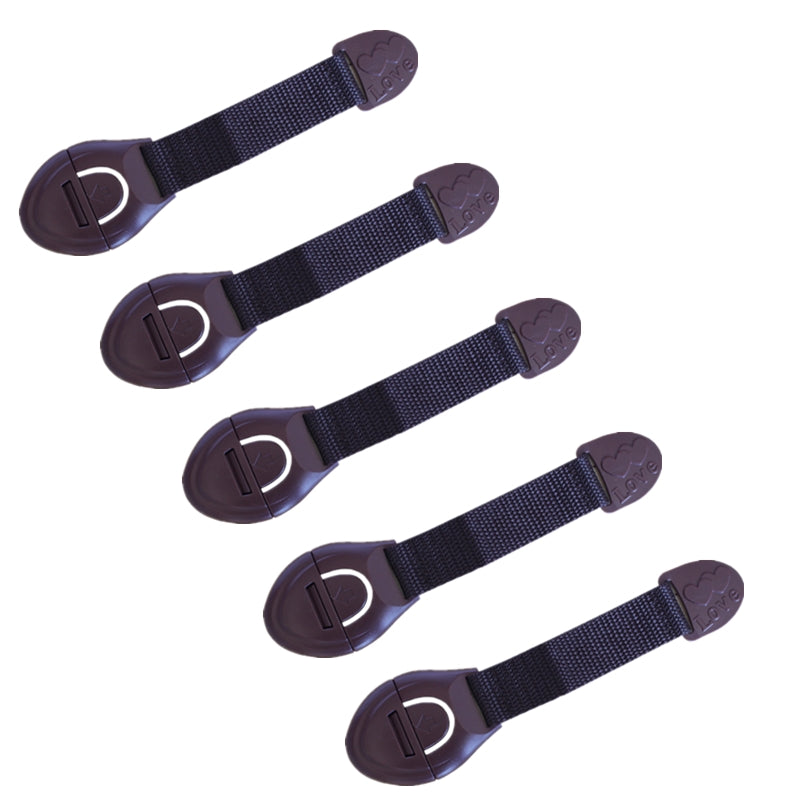 Child Safety Cabinet Locks Straps (5 Pack) by HitMyNeed