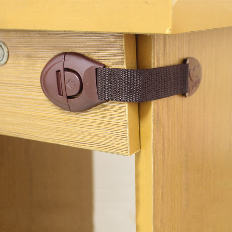 Child Safety Cabinet Locks Straps (5 Pack) by HitMyNeed