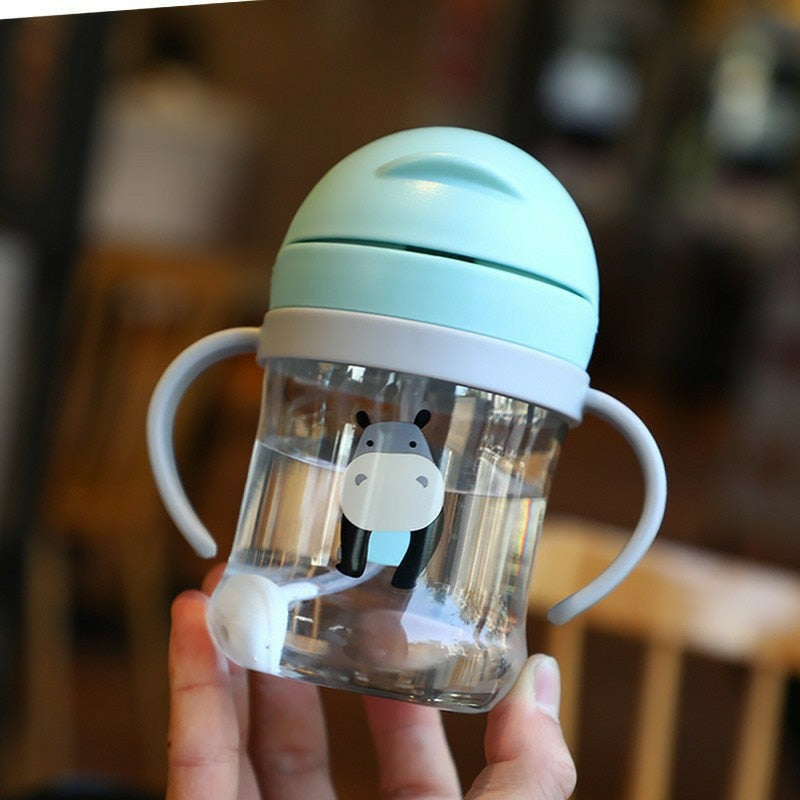 Children Straw Cup with Anti-Spill Suction Base 250ml by HitMyNeed