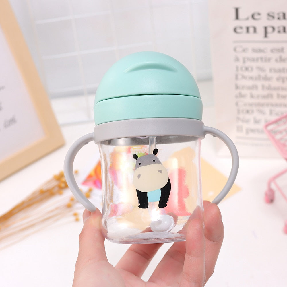 Children Straw Cup with Anti-Spill Suction Base 250ml by HitMyNeed