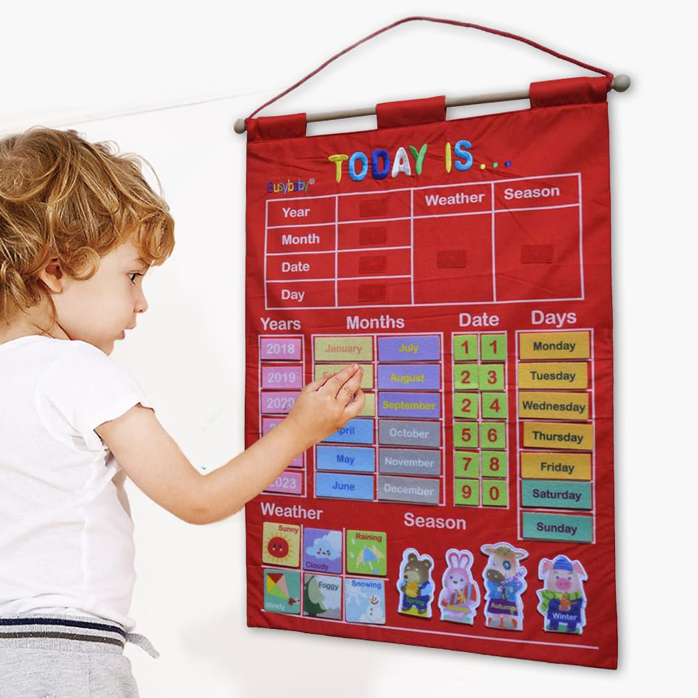 Children's Fabric Calendar Learning Wall Chart by HitMyNeed