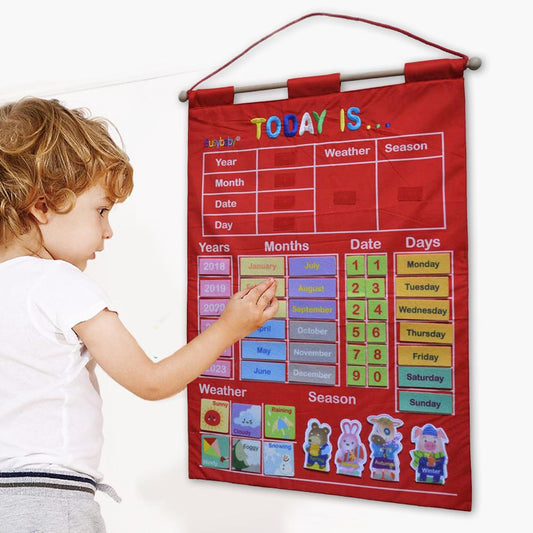 Children's Fabric Calendar Learning Wall Chart by HitMyNeed