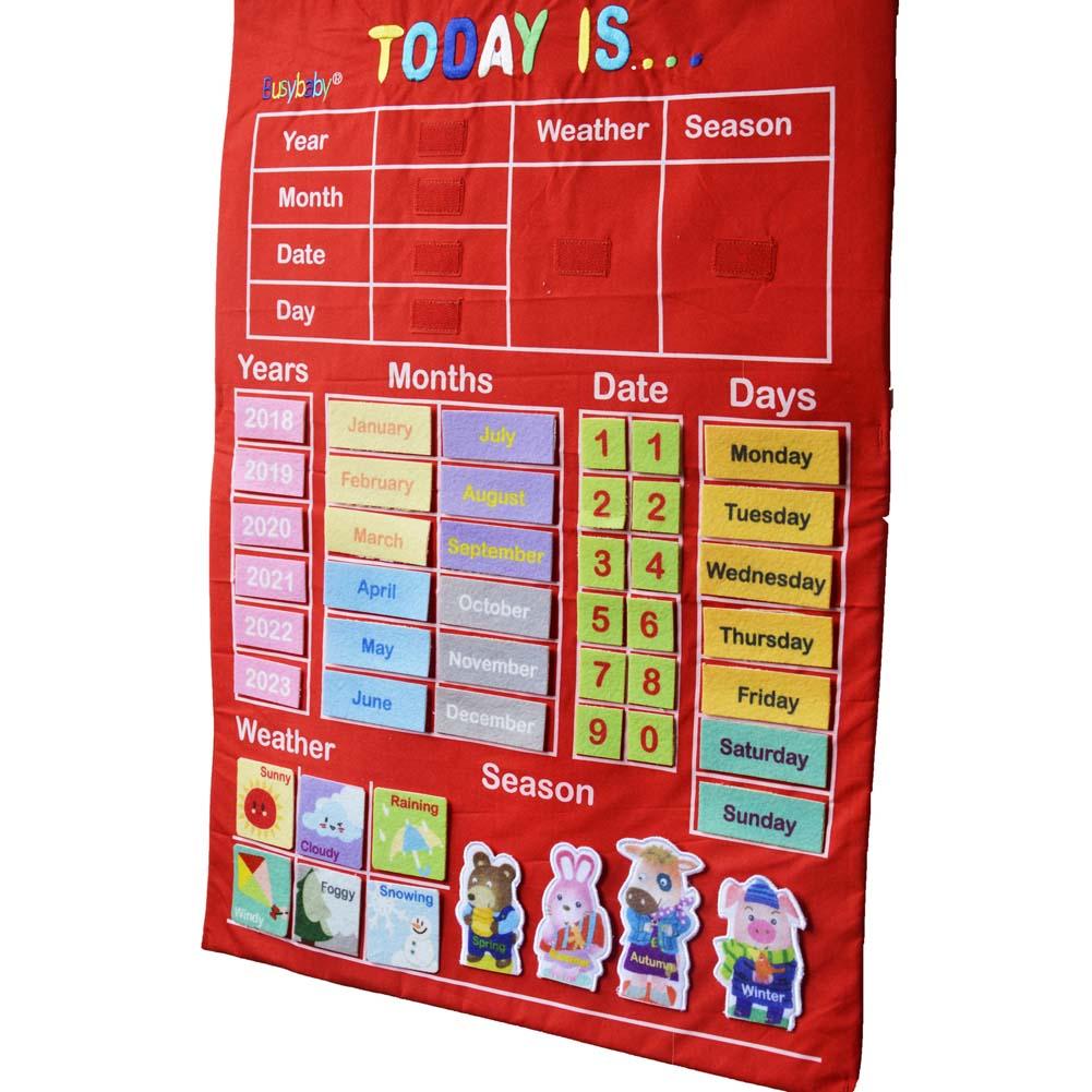Children's Fabric Calendar Learning Wall Chart by HitMyNeed