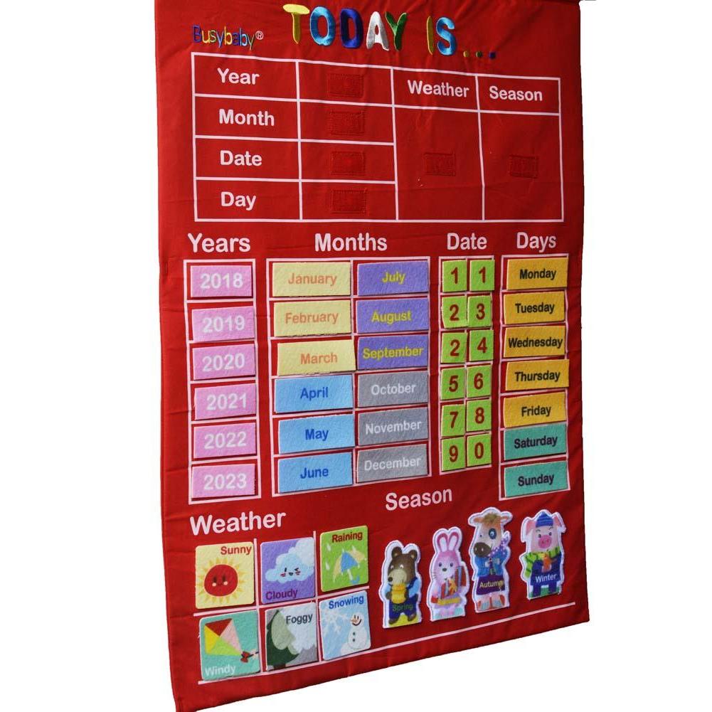 Children's Fabric Calendar Learning Wall Chart by HitMyNeed