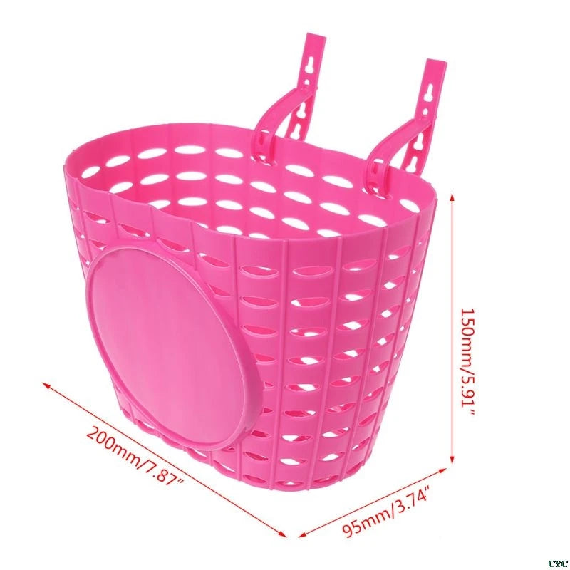 Children's Plastic Bike Basket with Straps by HitMyNeed