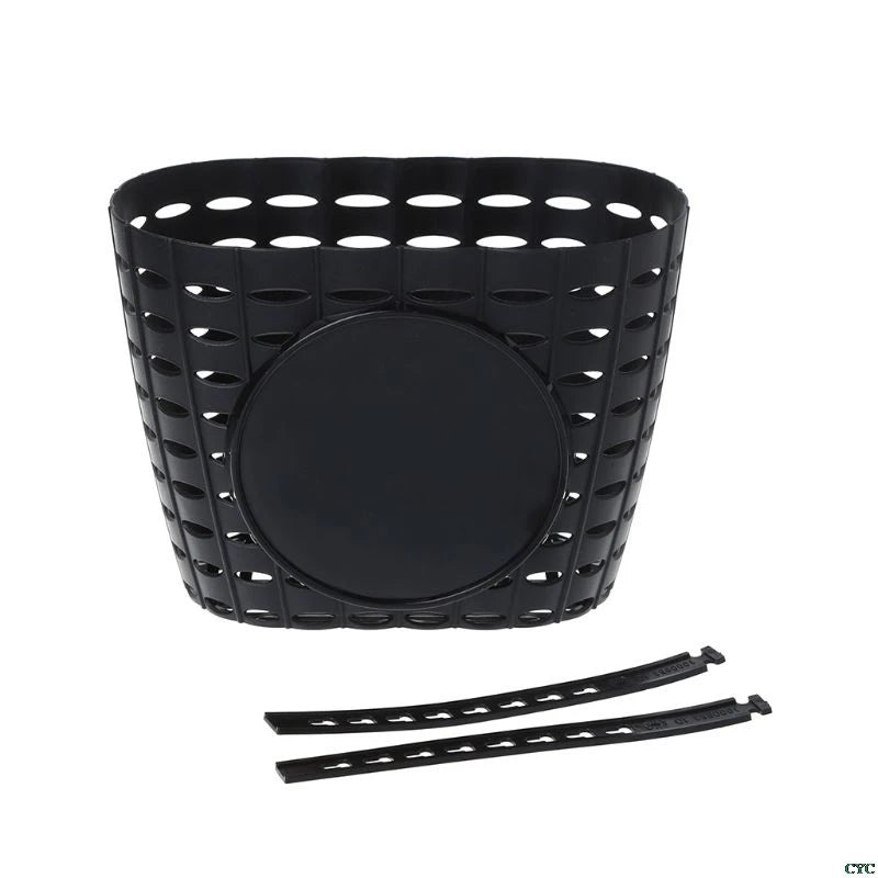 Children's Plastic Bike Basket with Straps black by HitMyNeed
