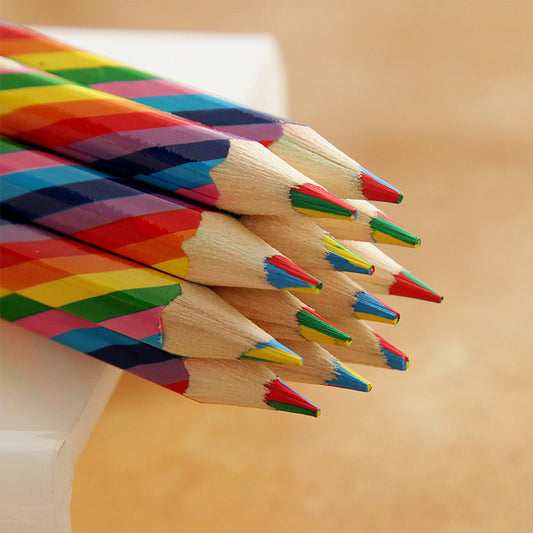 Children's Rainbow Color Pencils Set (4 Pack) by HitMyNeed