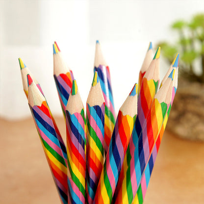 Children's Rainbow Color Pencils Set (4 Pack) by HitMyNeed