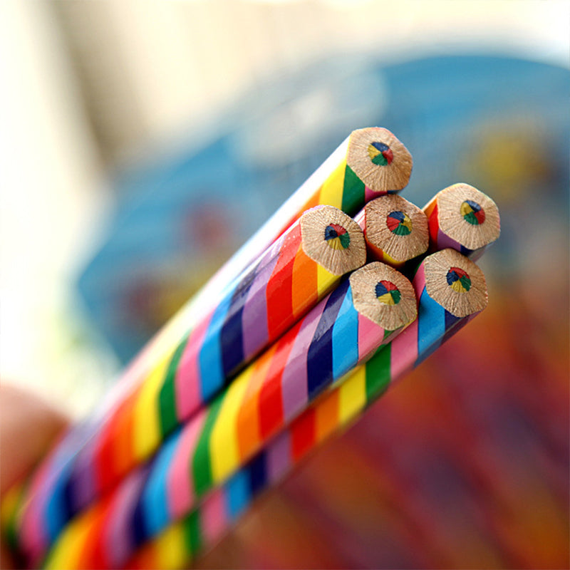 Children's Rainbow Color Pencils Set (4 Pack) by HitMyNeed