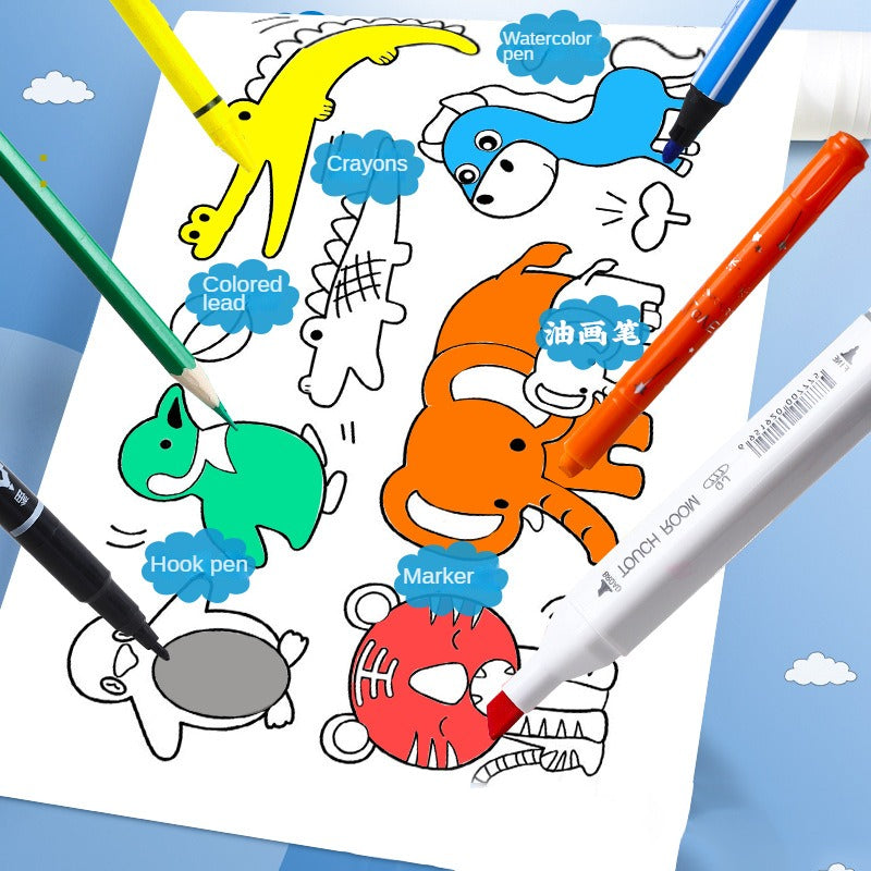 Children's Self-Adhesive Coloring Roll, 3m by HitMyNeed