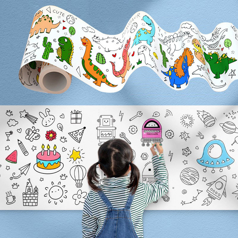 Children's Self-Adhesive Coloring Roll, 3m by HitMyNeed
