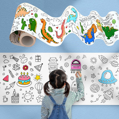 Children's Self-Adhesive Coloring Roll, 3m by HitMyNeed