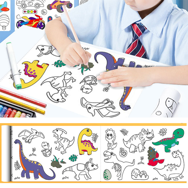 Children's Self-Adhesive Coloring Roll, 3m by HitMyNeed