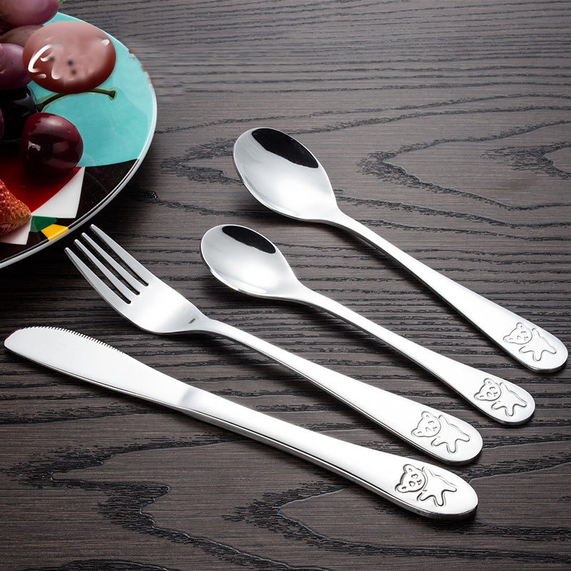 Children's Stainless Steel Panda Cutlery Set by HitMyNeed