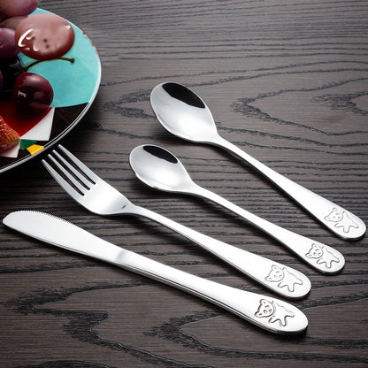 Children's Stainless Steel Panda Cutlery Set by HitMyNeed
