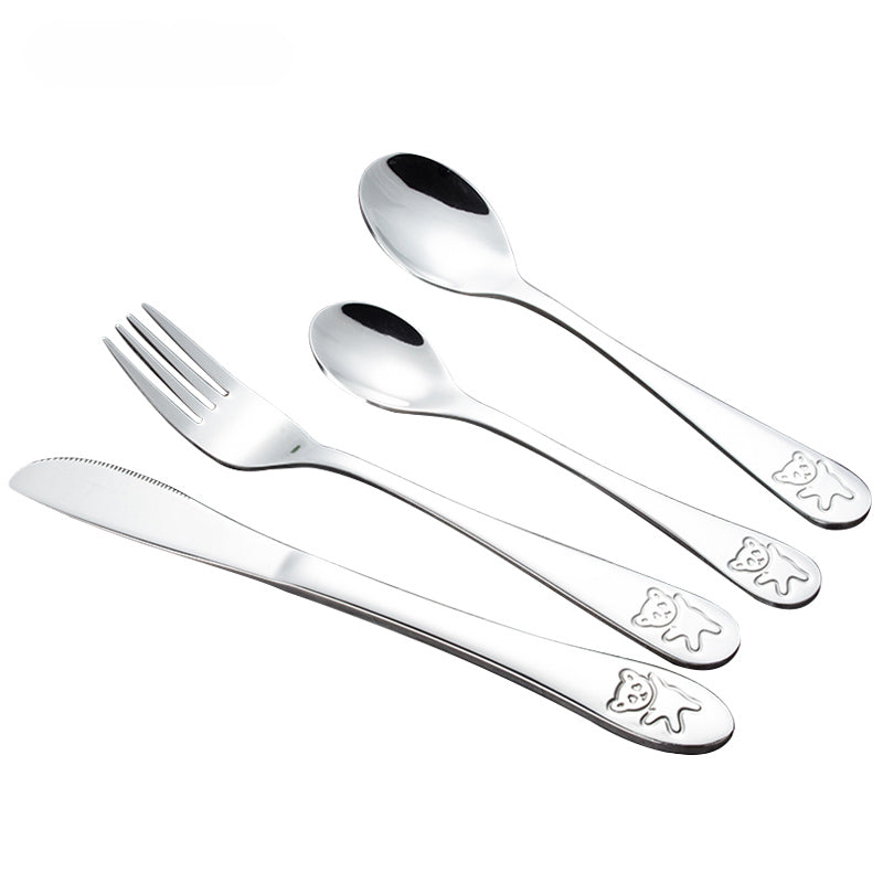 Children's Stainless Steel Panda Cutlery Set by HitMyNeed