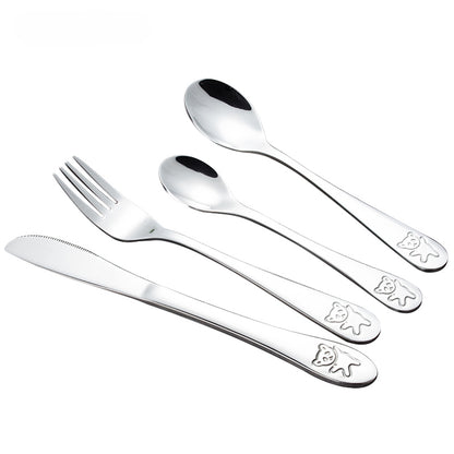 Children's Stainless Steel Panda Cutlery Set by HitMyNeed