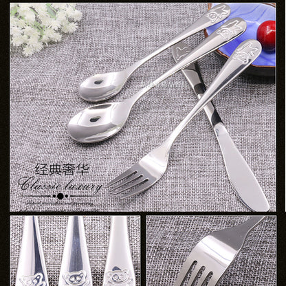 Children's Stainless Steel Panda Cutlery Set by HitMyNeed