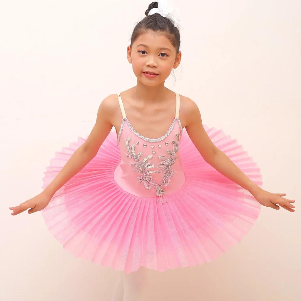 Children's Swan Lake Ballet Tutu Stage Dress pink 170cm-height by HitMyNeed
