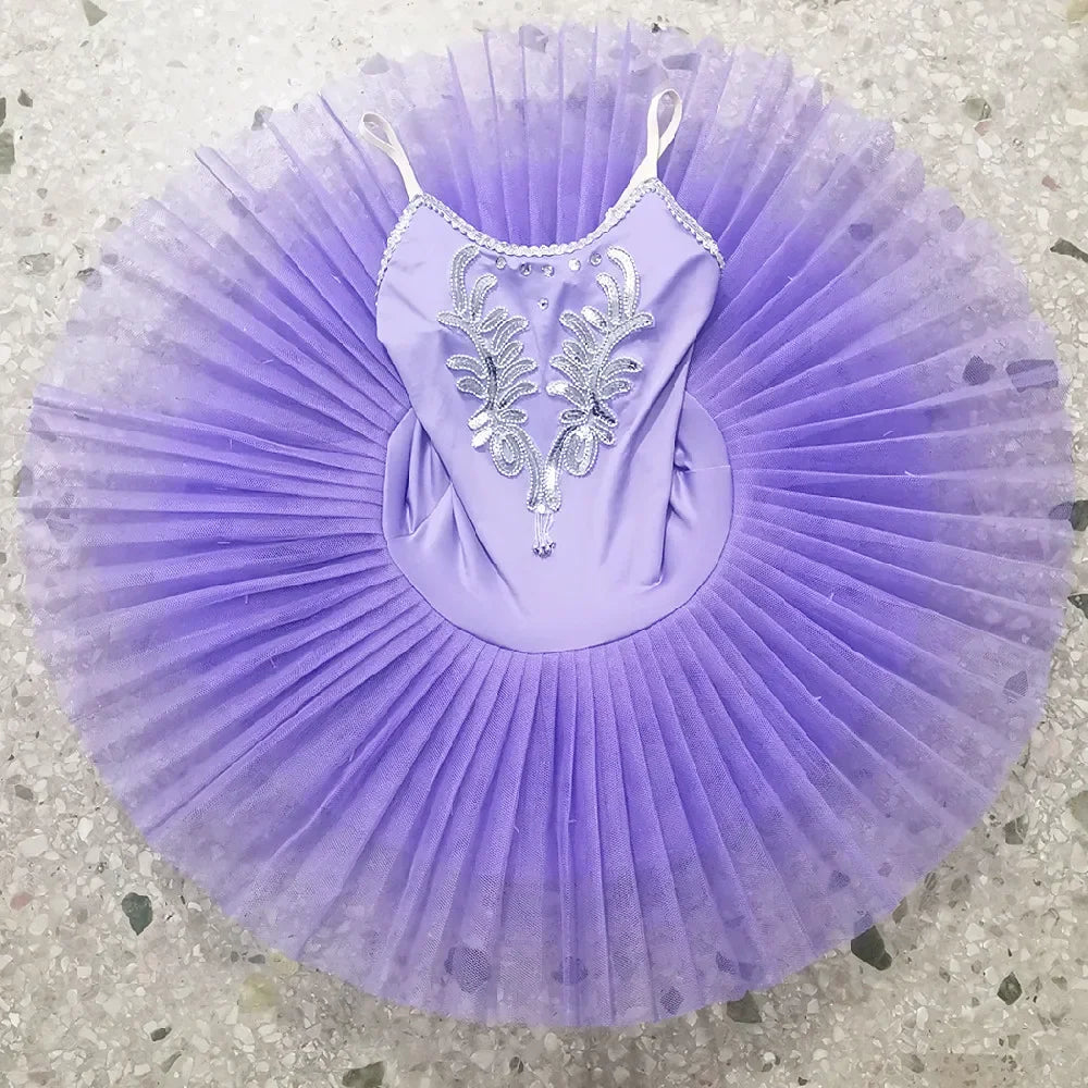 Children's Swan Lake Ballet Tutu Stage Dress violet adult-m by HitMyNeed