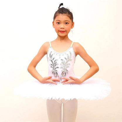 Children's Swan Lake Ballet Tutu Stage Dress white 140cmheight by HitMyNeed