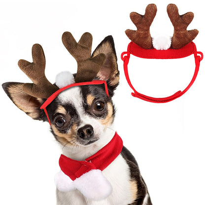 Christmas Adjustable Reindeer Hat for Dogs & Cats by HitMyNeed