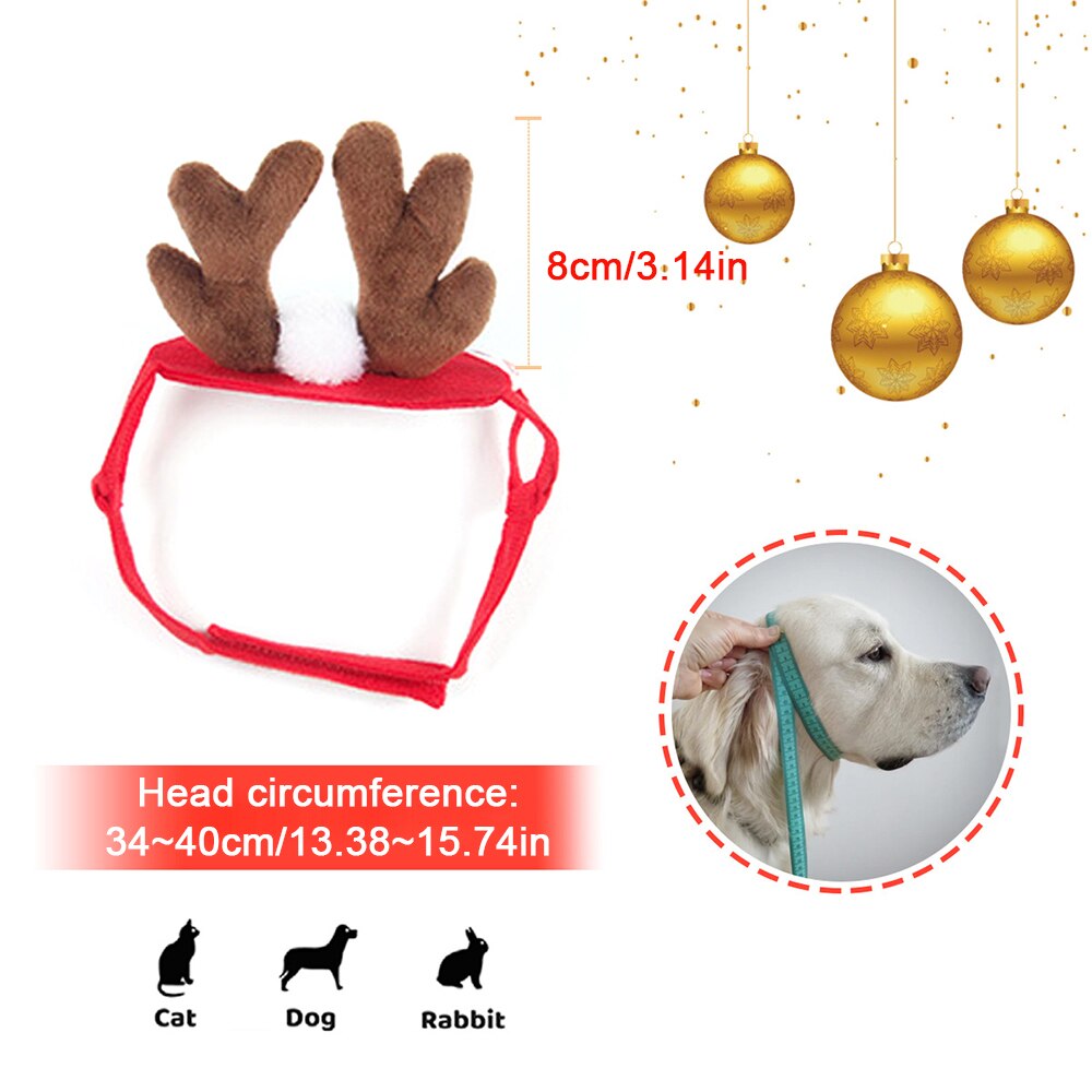 Christmas Adjustable Reindeer Hat for Dogs & Cats by HitMyNeed