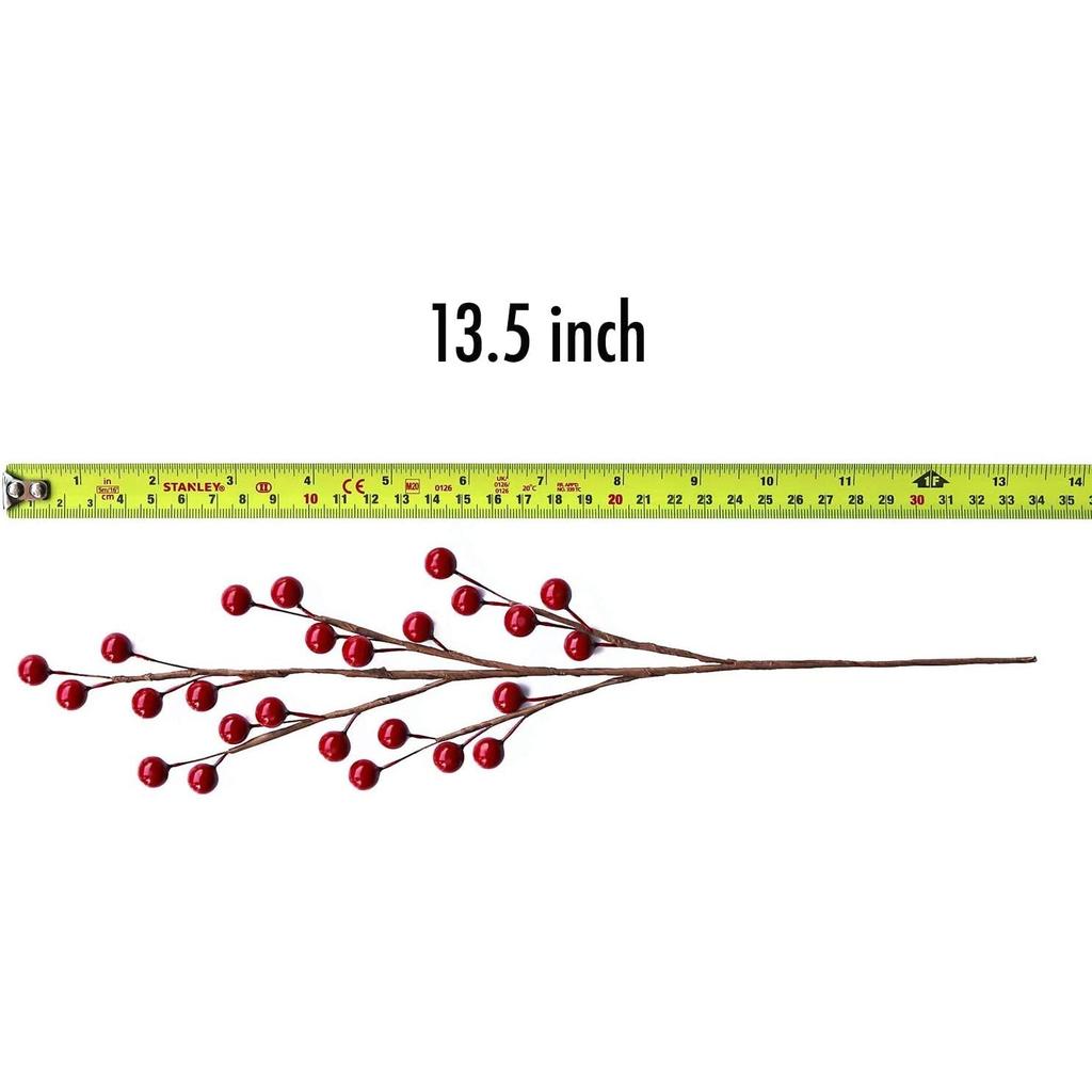 Christmas Artificial Red Berry Stems (12 Pack) by HitMyNeed